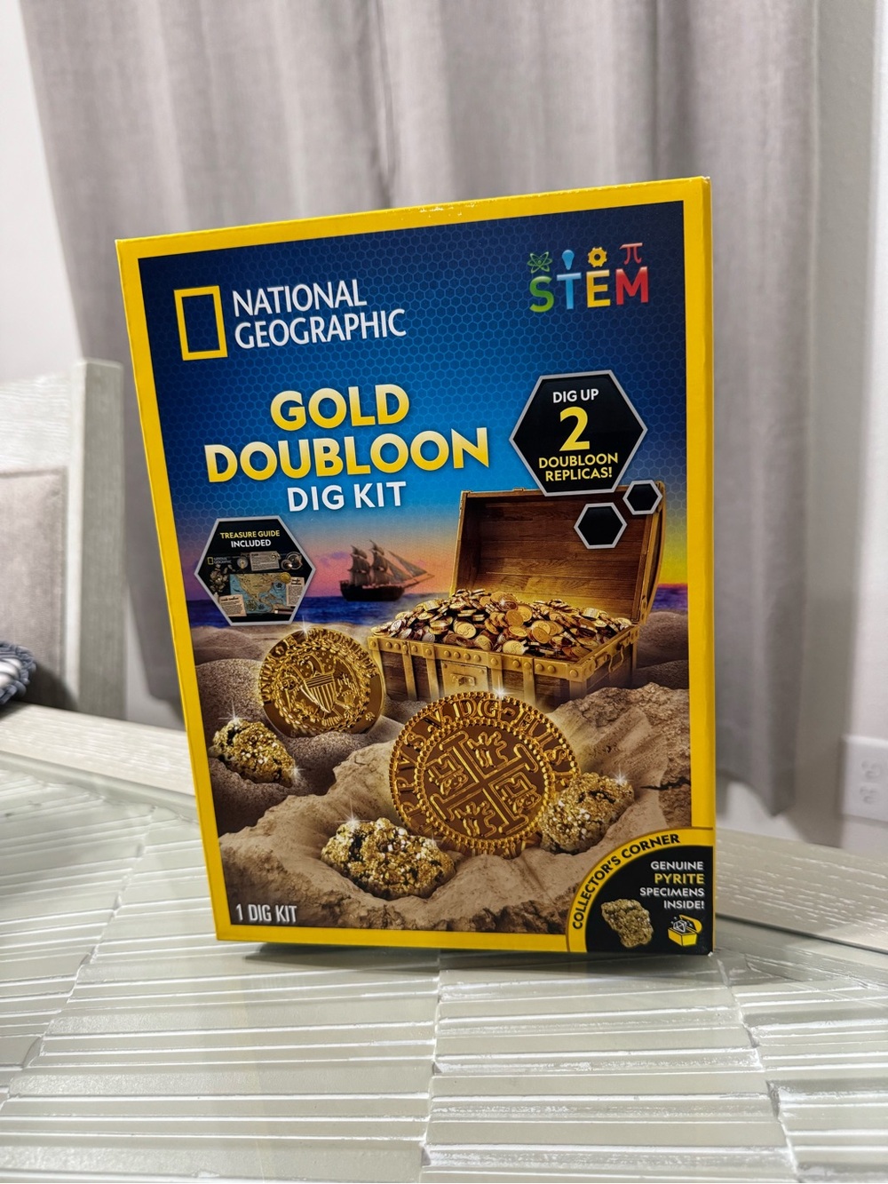 National Geographic Gold Doubloon Dig Kit - Blue and Yellow Packaging